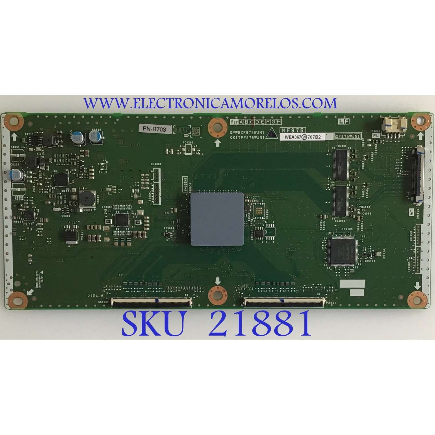 T-CON PARA MONITOR SHARP / WEA367 / KF975 /  QPWBXF975WJN1 / QKITTPF975WJN1 / XF975WJN1 / MODELO PN-E703