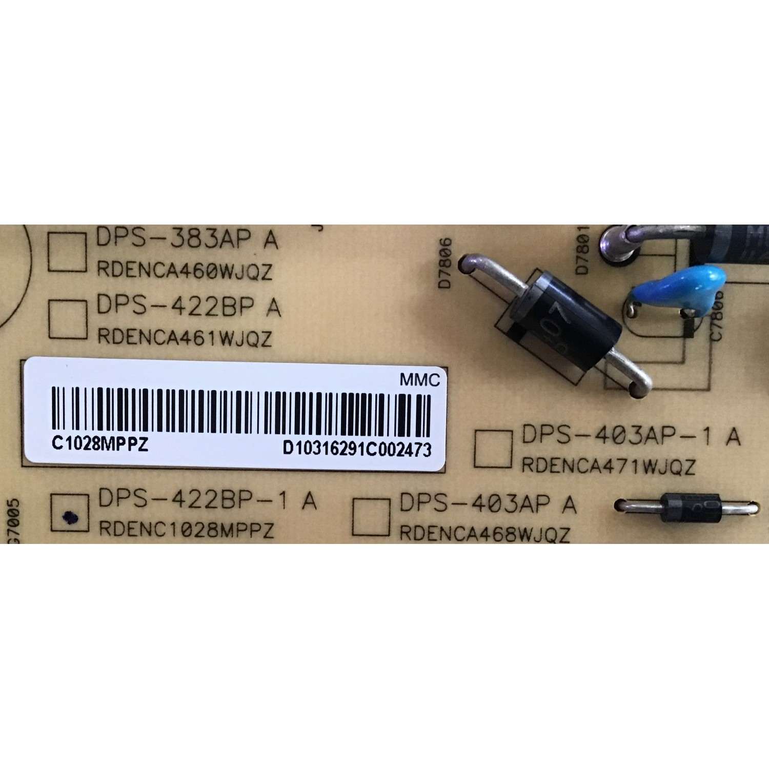 FUENTE DE PODER PARA MONITOR SHARP / DPS-422BP-1 A / RDENC1028MPPZ / DPS-383AP / 2950314506 / MODELO PN-E703 - Imagen 2