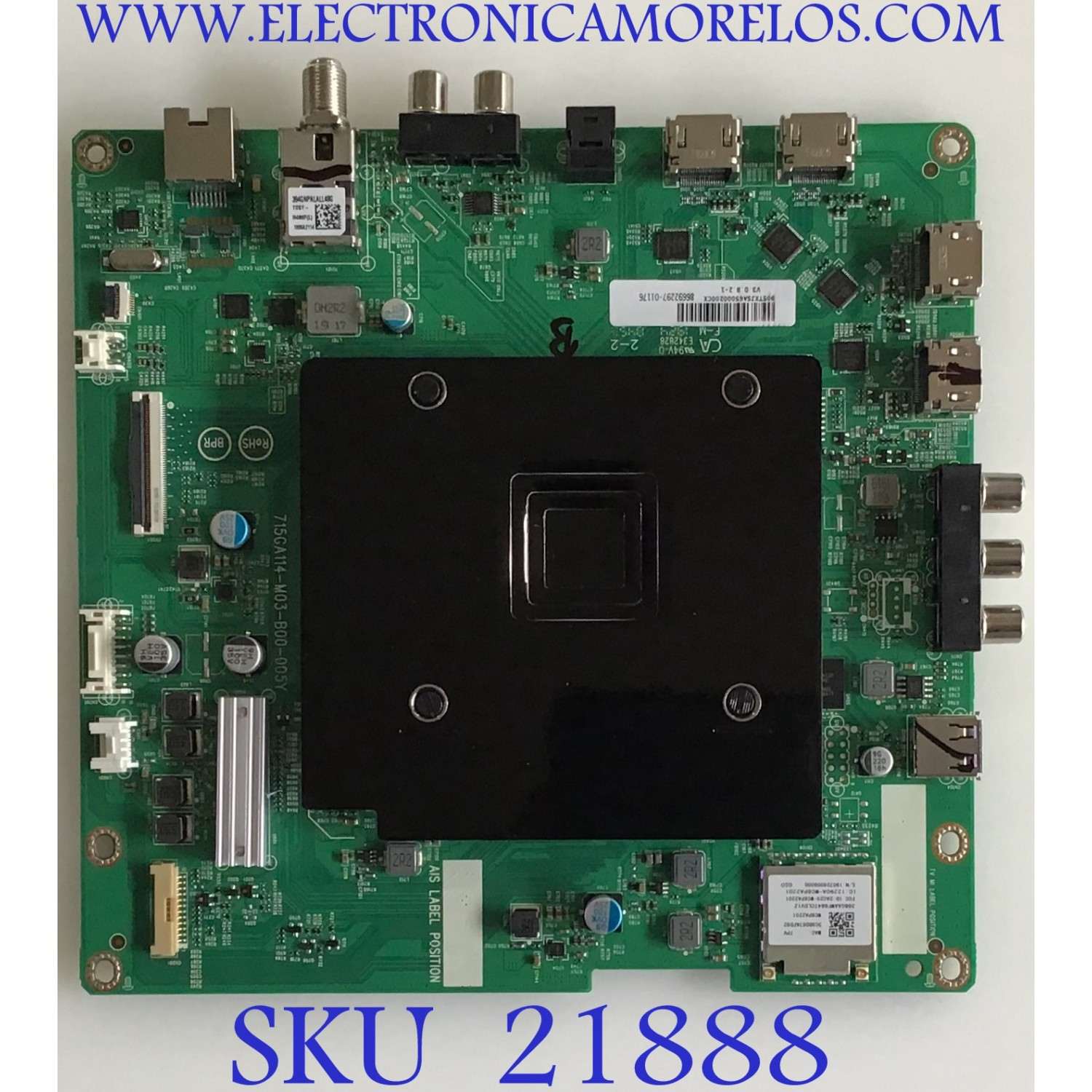MAIN VIZIO / 905TXJSA650 / 715GA114-M03-B00-005Y  / 905TXJSA65000200CX / PANEL TPT650UA-QVN07.U REV:S900C / MODELO M658-G1 LTCWYHMV