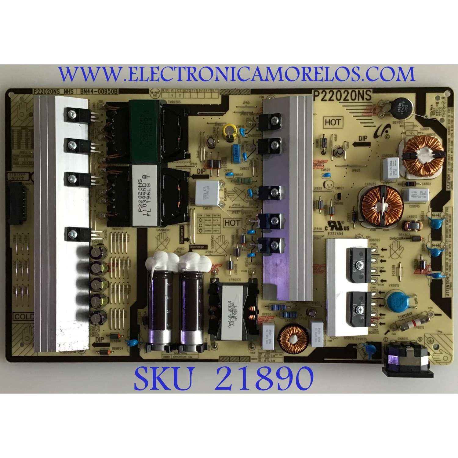 FUENTE DE PODER SAMSUNG / BN44-00950B / P22020NS_NHS / P22020NS / PANEL CY-PN430LNLV1F / MODELO LC43J890DKNXZA FB02
