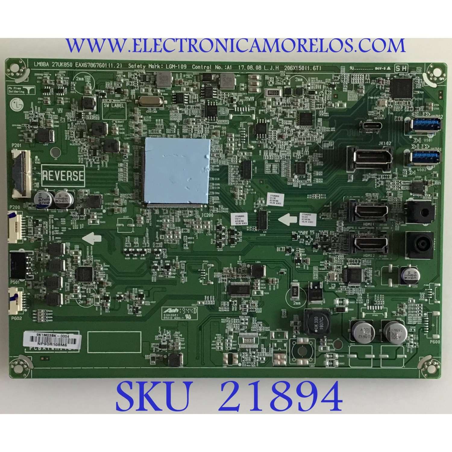 MAIN MONITOR LG / EAX67867601 / EAX67867601(1.2) / NP90R108M6 / PANEL MV270QUM-N20 / MODELO 27UK850-WB.AUSDNPN / 27UL850-WB.AUSDNPN