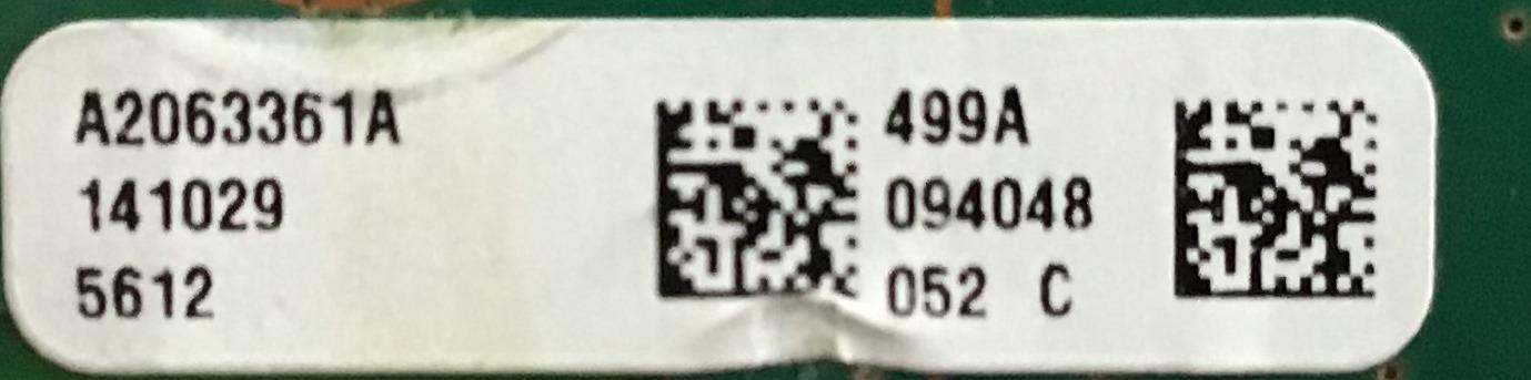 TARJETA DE A/V SONY / A-2063-363-B / 1-894-336-11 / A2063361A / 173543311 / PANEL NS4F400DND01 / MODELO KDL-40W600B - Imagen 2