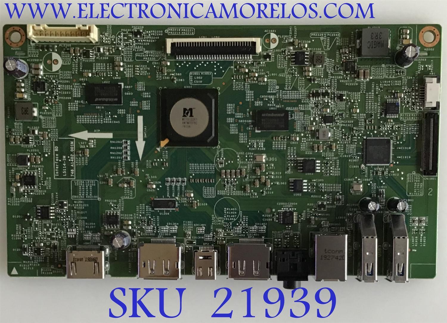MAIN DELL / 748.A1402.001M / 32177985 / 7ZB.A1401.0005 / PANE LSM238ML04-C01 / MODELO U2417H