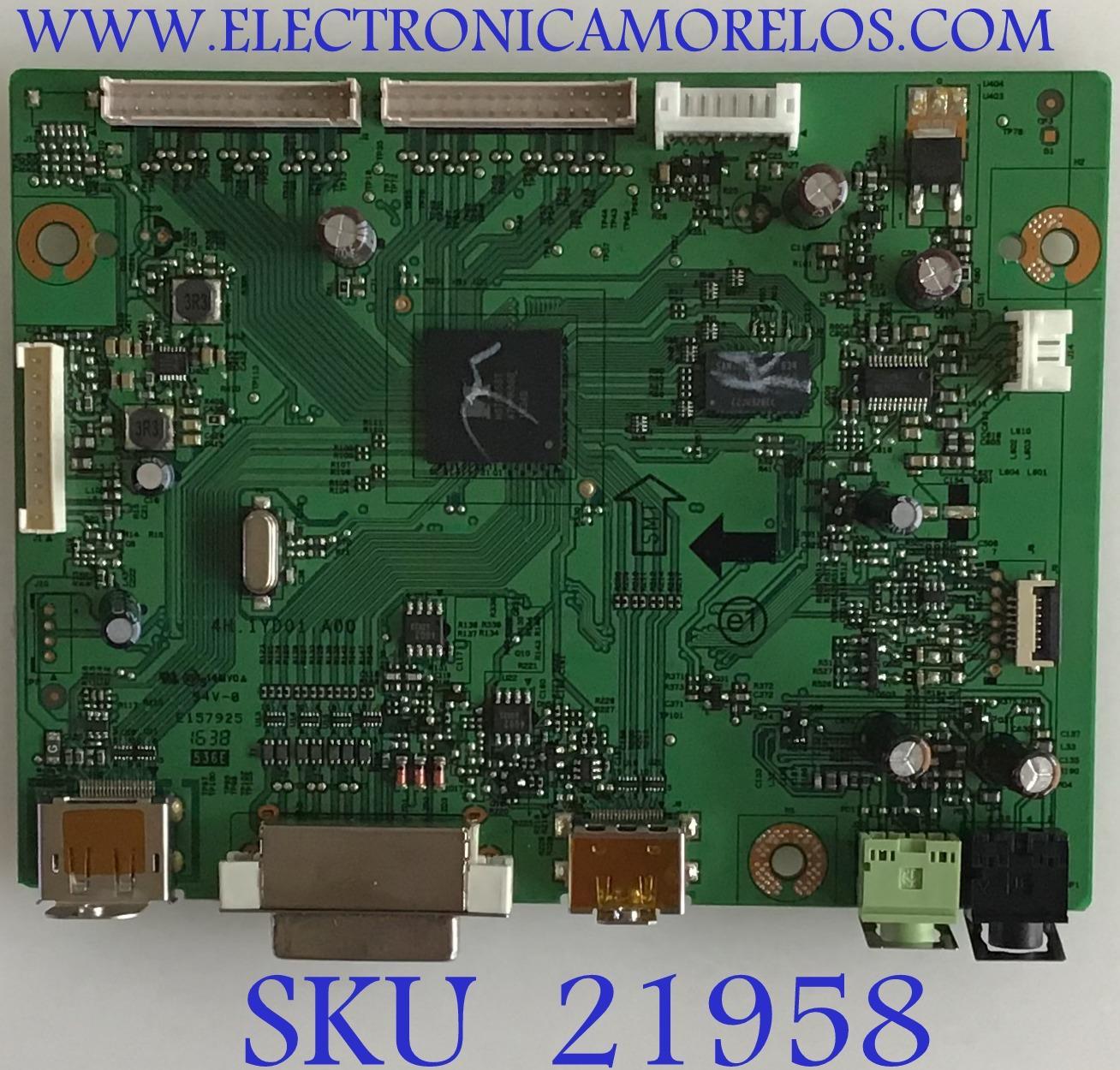MAIN MONITOR ASUS / 5E1YD01002 / 4H.1YD01.A00 / 1677078 / PANEL M240HW01 V.8 / MODELO VG248QE
