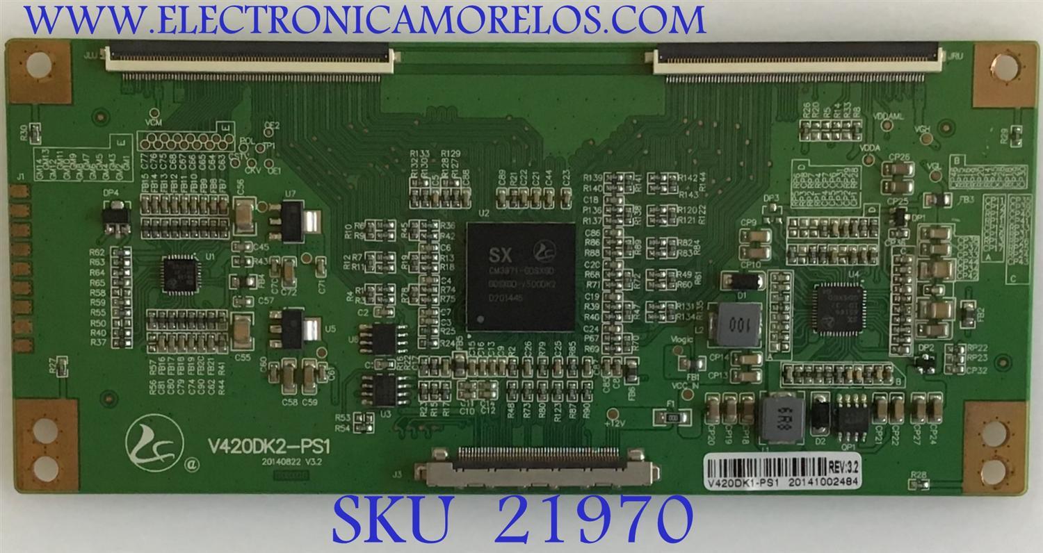 T-CON MAKENA  / RCA / V420DK1-PS1 / 20140822 V3.2 / PANEL V420DK1-QS1 / MODELOS DE416T1NNAF-YA3 / LED42C45RQ 