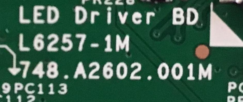 LED DRIVER DELL / 748.A2602.001M / L6257-1M / PANEL LM250WQ3(SS)(A1) / MODELO U2518DT - Imagen 2