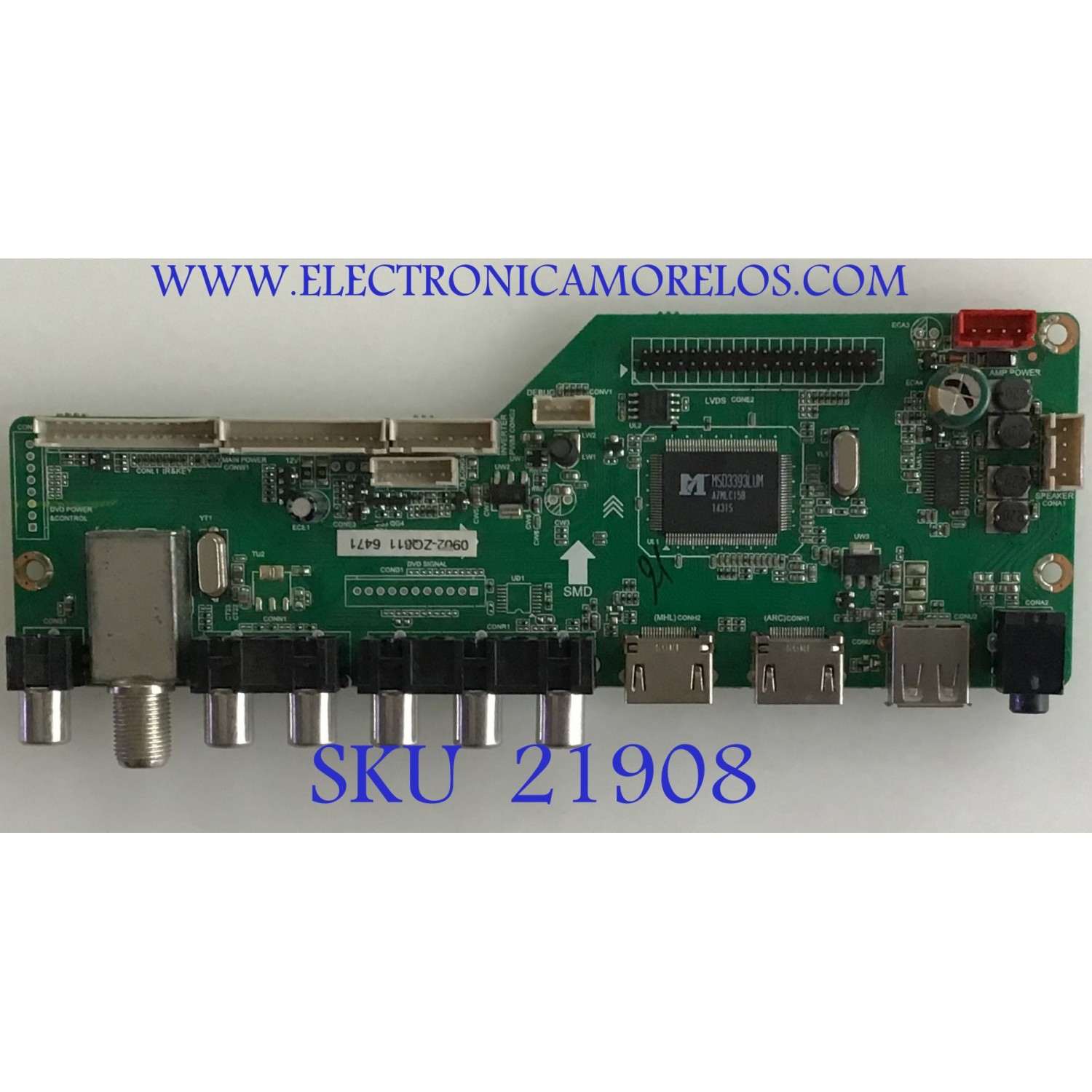 MAIN RCA / 52RE01M3393LNA35-A2 / LD.M3393.B / RE01-140902-ZQ811 / PANEL DJ520HJS4315-12V / MODELO LED52B45RQ