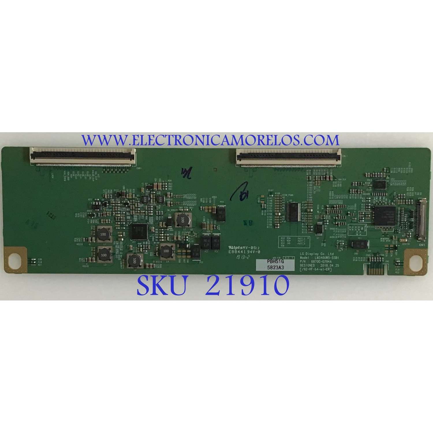 T-CON LG 6871L-5823A / 6070C-0794A / LM430UW5-SSB1 / PANEL LM340UW5(SS)(B1) / MODELO 34WK95C-W