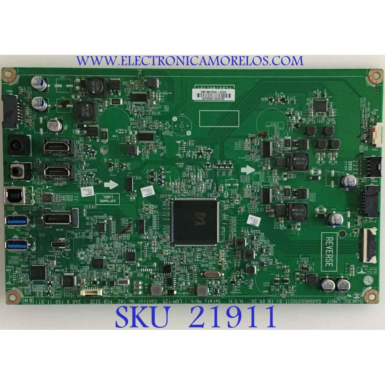 MAIN MONITOR LG / EAX68503702 / 34WK95C / PANEL LM340UW5(SS)(B1) / MODELO 34WK95C-WH.AUS0MYN