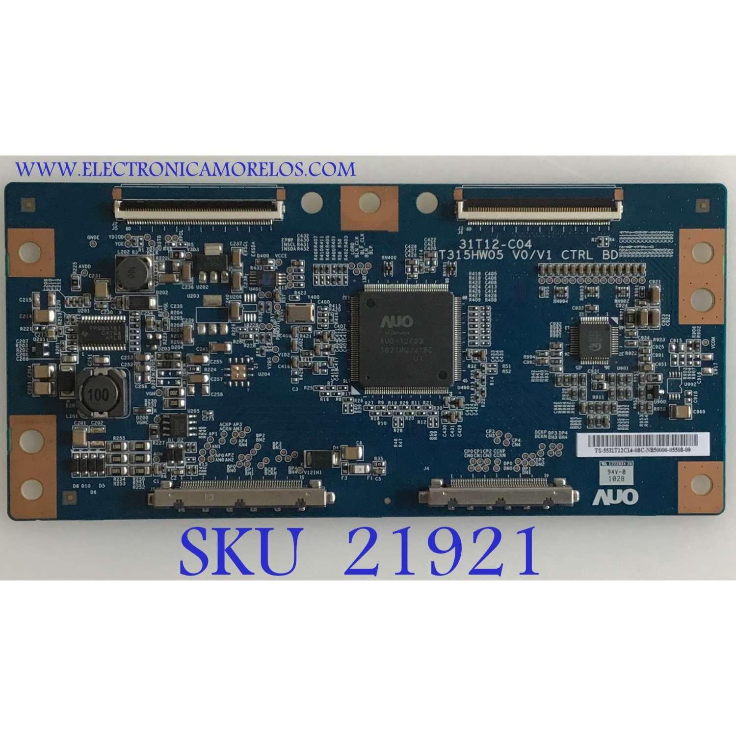T-CON VIZIO / 55.31T12.C14 / T315HW05 V0/V1 CTRL BD / 5531T12C14 / 31T12-C04 / PANEL LC320WUD (SB)(T1) / MODELOS SV320XVT / 32LE5300-UC CUSDLH