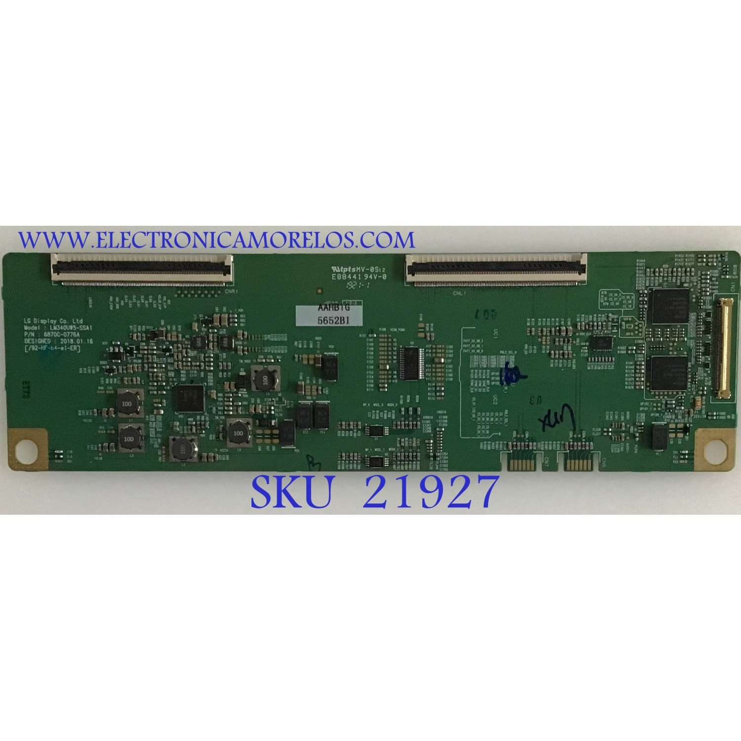 T-CON LG / 6871L-5652B / 6870C-0776A / LM340UW5-SSA1 / PANEL LM340UW5(SS)(A1) / MODELO 34GK950F-BG.AUSOMPN