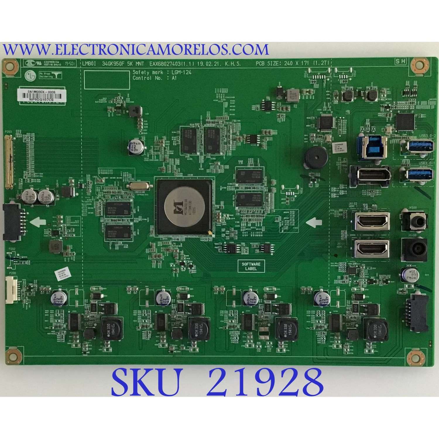 MAIN MONITOR LG / EAX68027403 / EAX68027403(1.1) / 34GK950F / PANEL LM340UW5(SS)(A1) / MODELO 34GK950F-BG.AUSOMPN