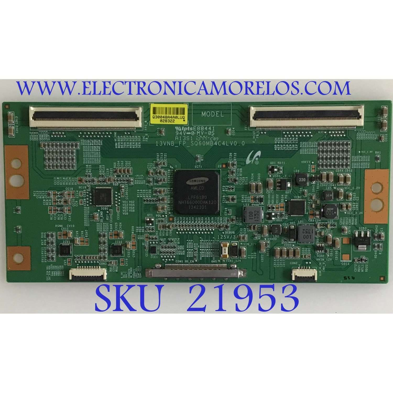 T-CON WESTINGHOUSE / LJ94-30048A / 13VNB_FP_SQ60MB4C4LV0.0 / 30048A / MODELOS DWM55F2Y1 TW-79607 / DWM55F1G1 TW-78907 / DWM55F2Y1 TW-04411