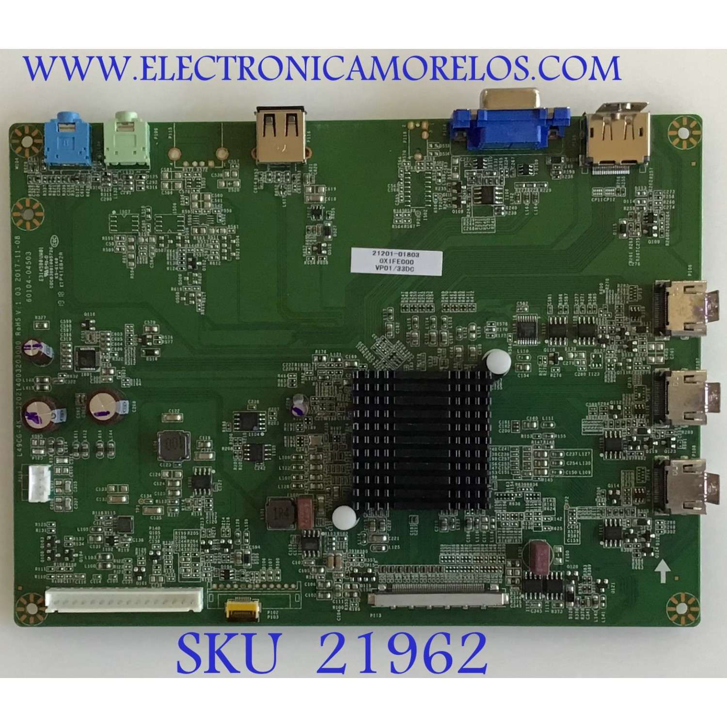 MAIN ACER MONITOR / 21201-01803 / 60104-04503 / 320214003203000 / PANEL BOEI430WQ1_H / MODELO DM431K BMIIIPX