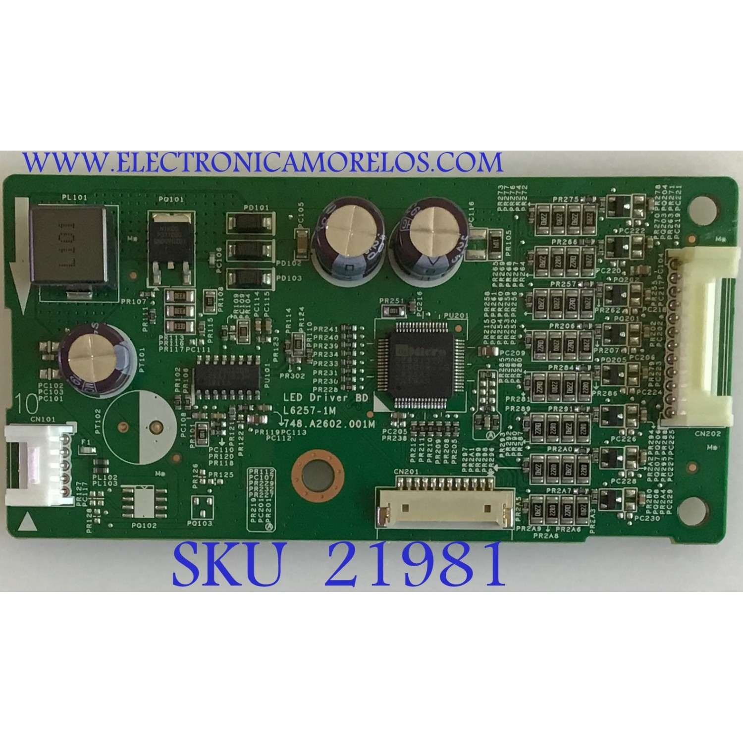 LED DRIVER DELL / 748.A2602.001M / L6257-1M / PANEL LM250WQ3(SS)(A1) / MODELO U2518DT