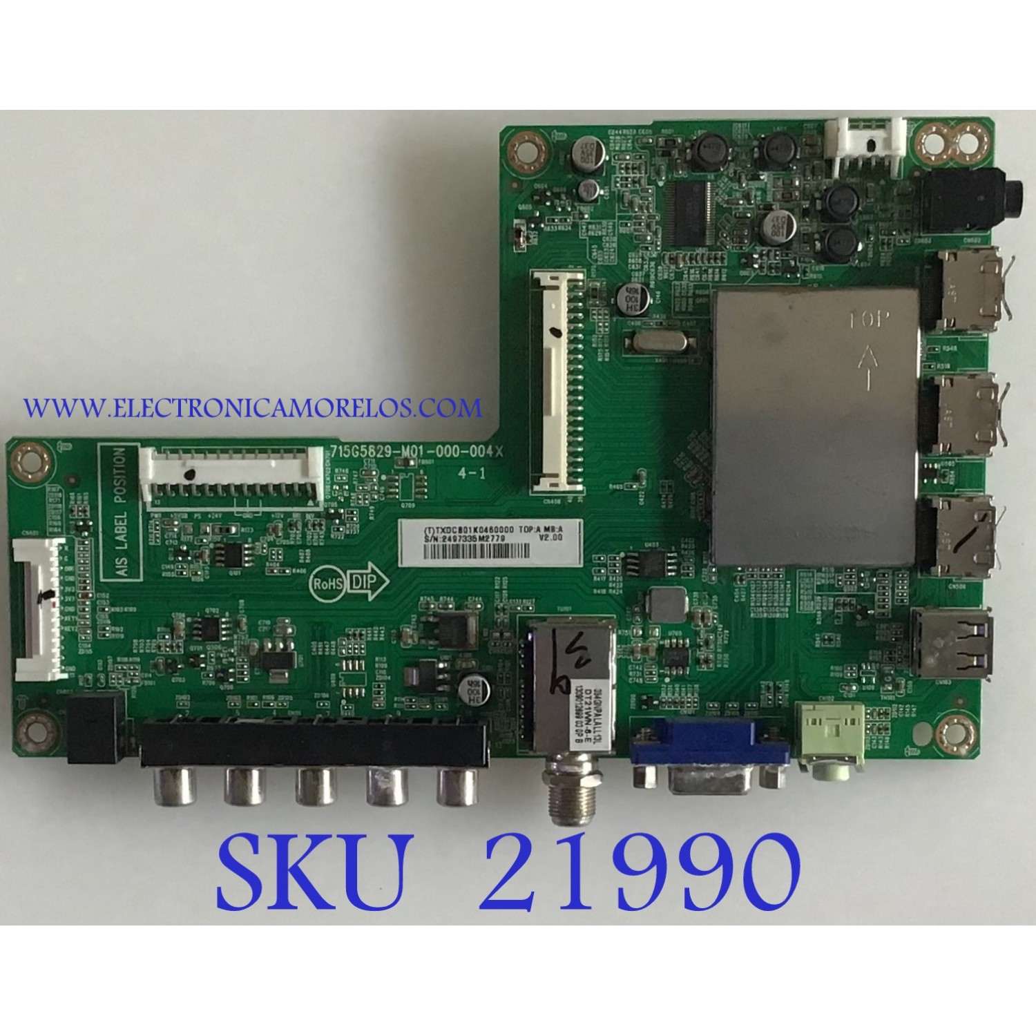 MAIN INSIGNIA / 756TXDCB01K046 / 715G5829-M01-000-004K / (T)TXDCB01K0460000 / PANEL TPT390J1-HVN04 REV:S000 / MODELO NS-39E400NA14