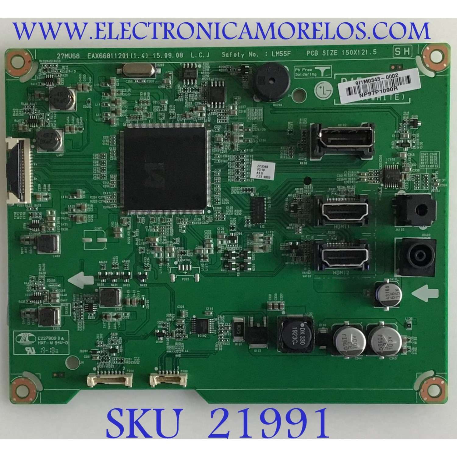 MAIN MONITOR LG / EAX66811201 / EAX66811201(1.4) / NP97P1090R / PANEL LM270WR3 (SS)(A1) / MODELO 27UD68-WG.AUSHMPN
