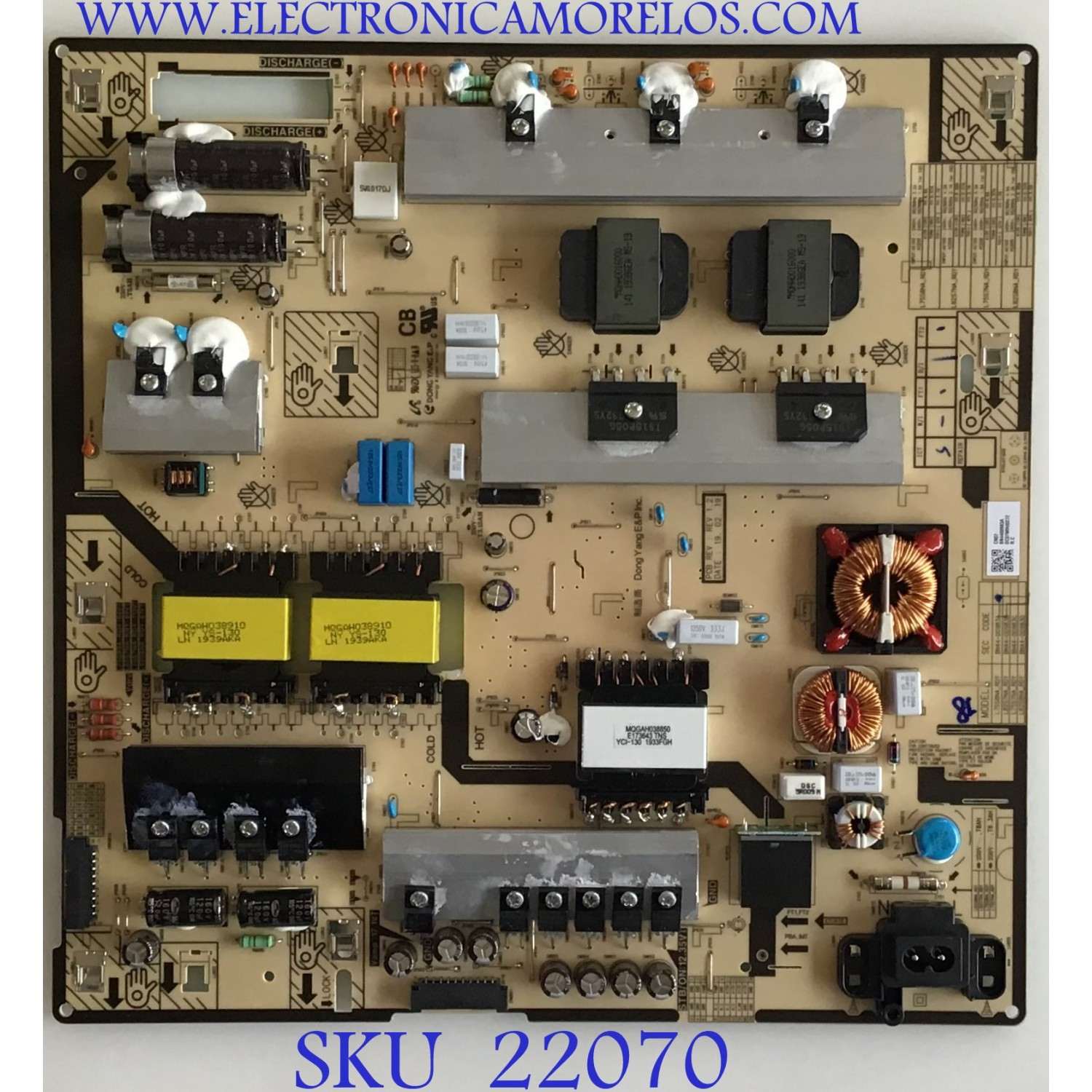 FUENTE DE PODER PARA TV SAMSUNG QLED / NUMERO DE PARTE BN4400983A / L75S8NA_RDY / BN44-00983A / PANEL CY-TR075FLAV2H / CY-TR075FLLV2H / MODELOS QN75Q80 / QN75Q80RAFXZA AA01 / QN75Q80 / QN75Q80RAFXZA FA02