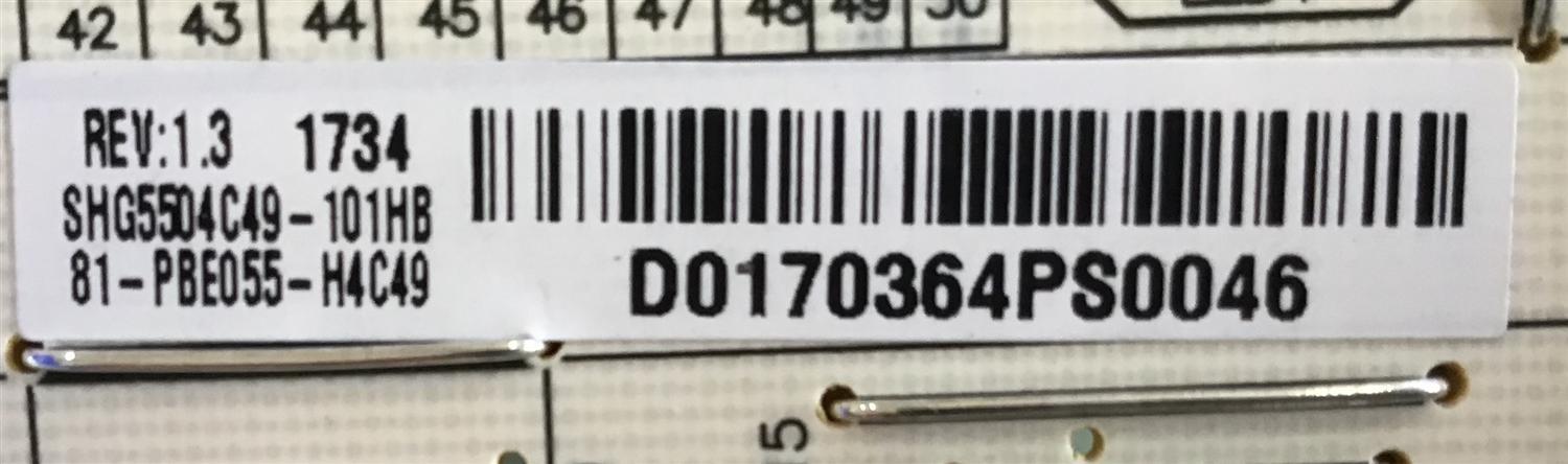 FUENTE DE PODER HISENSE / HITACHI / NUMERO DE PARTE 81-PBE055-H4C49 / SHG5504C49-101HB / SHG5504C-101H / DLBB419 / 20160706 / MODELOS 55R80 / 55R81 - Imagen 2