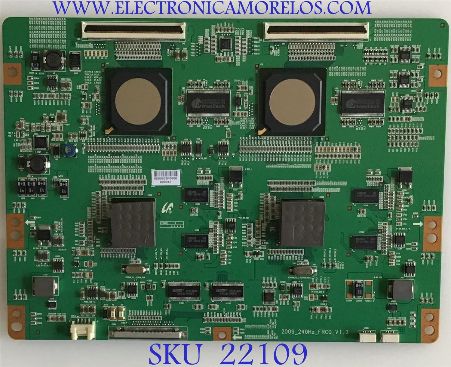 T-CON SAMSUNG / BN81-03157A / 2009_240Hz_FRCQ_V1.2 / 2992G / SUSTITUTAS  LJ94-02671F / LJ94-02772F / LJ94-02826K / BN81-02356A / LJ94-02671H / BN81-02361A / PANEL LTF460HG05 / MODELOS UN46B8500XFXZA / UN46D6000SFXZA H302