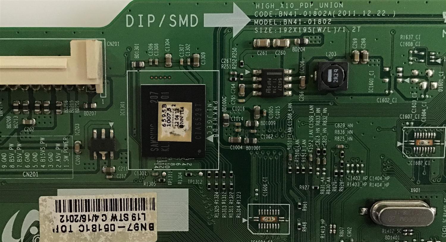 MAIN SAMSUNG / BN94-04644E / BN41-01802A / BN97-05181C / PANEL S60FH-YD01 / MODELO PN60E6500EFXZA TW02 - Imagen 3