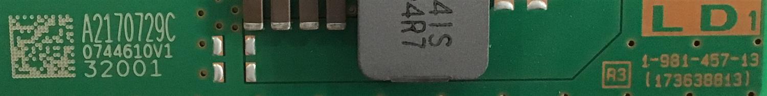 LED DRIVER SONY / A2170729C / 1-981-457-13 / 173638813 / PANEL YM7F430HNG01 / MODELO XBR-43X800E - Imagen 2