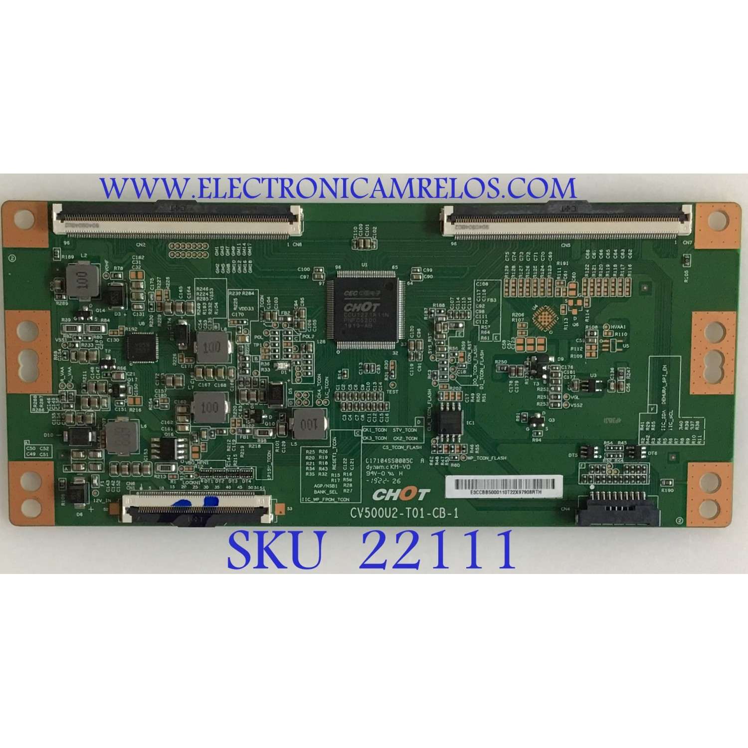 T-CON PARA TV HISENSE / E3CCBB5000110T / CV500U2-T01-CB-1 / PANEL U500DU01 / TPT500B5 / DISPLAY CV500U2-T01 / MODELOS 50LF711U20 / 50LF621U21 / NS-50DF710NA21 / 50R6090G5 / 50R6E3 / 50H6570G / M507-G1 LTCHQHOV / RTRU5027-D-US / 50PFL5504 / 4T-C50DL7UR
