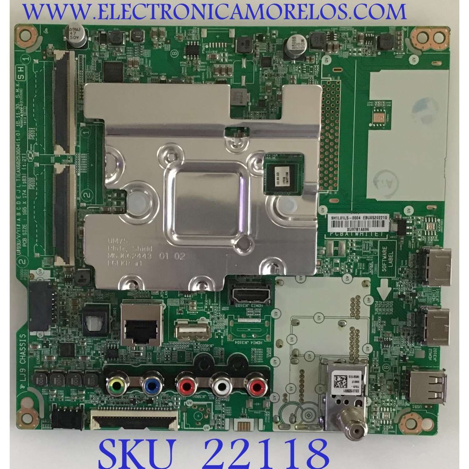MAIN LG / EBU65202210 / EAX68253604(1.0) / PANEL NC490GG-ABGP1 / MODELO 49UM6900PUA.BUSGLJM