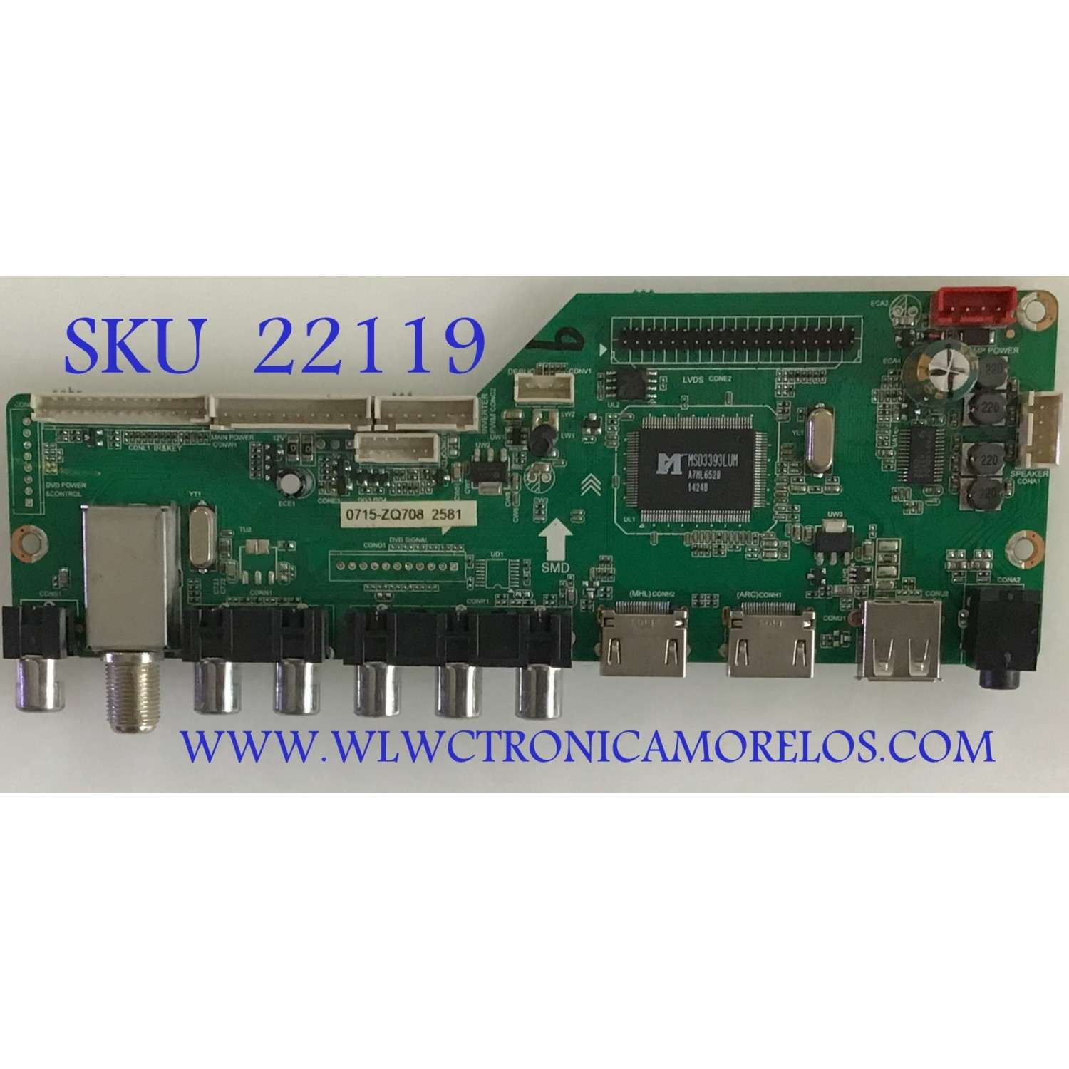 MAIN RCA / 46RE01M3393LNA35-I2 / LD.M3393.B / RE01-140715-ZQ708 / 0715-ZQ708 2581 / PANEL ZT460D3JS460-12V / MODELO LED46C45RQ 4421-LE46C45