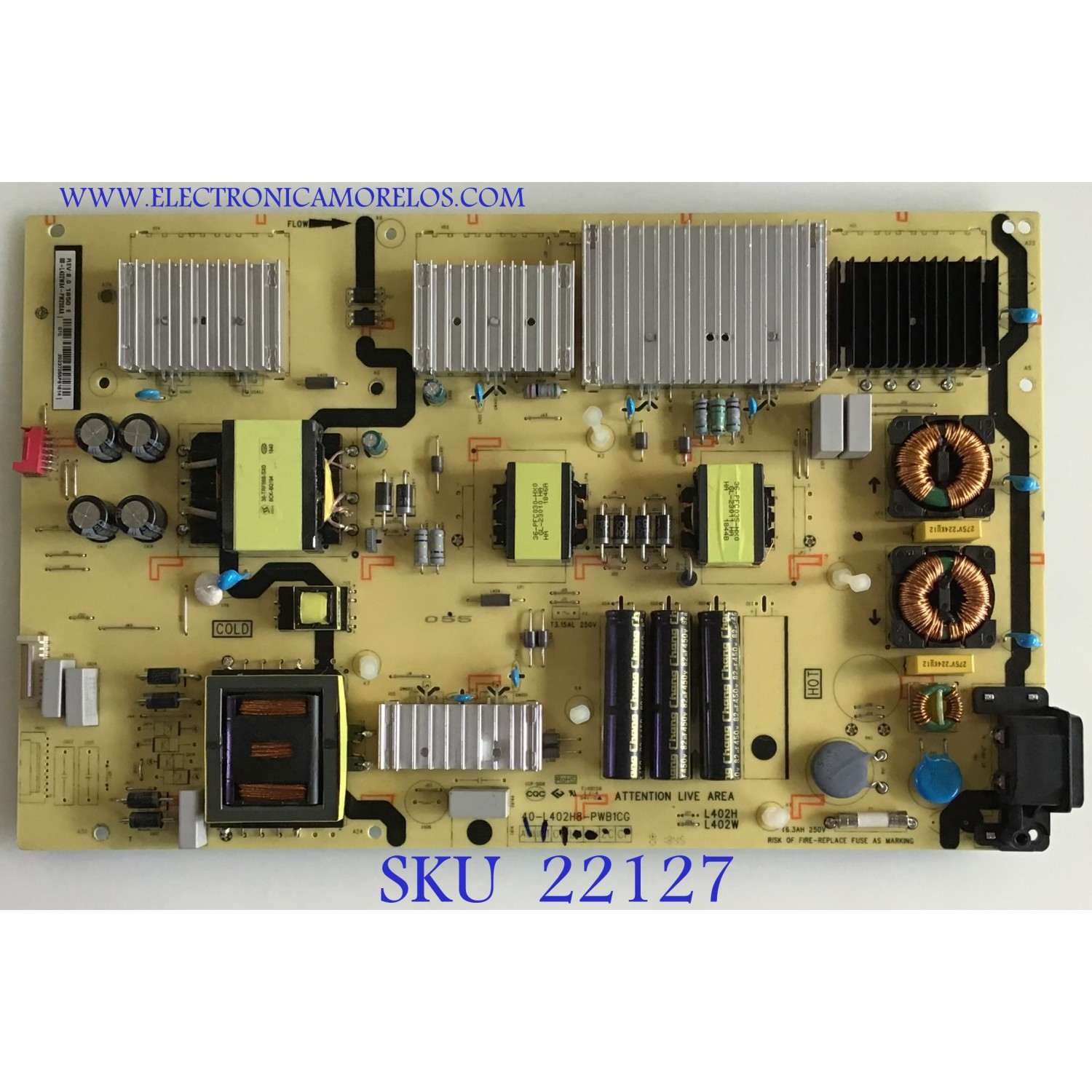 FUENTE DE PODER TCL / 08-L402WA4-PW200AA / 40-L402H8-PWB1CG / PANEL LVU750NDBL AD9W00 / MODELO 75S423 / 75S425 LBAA