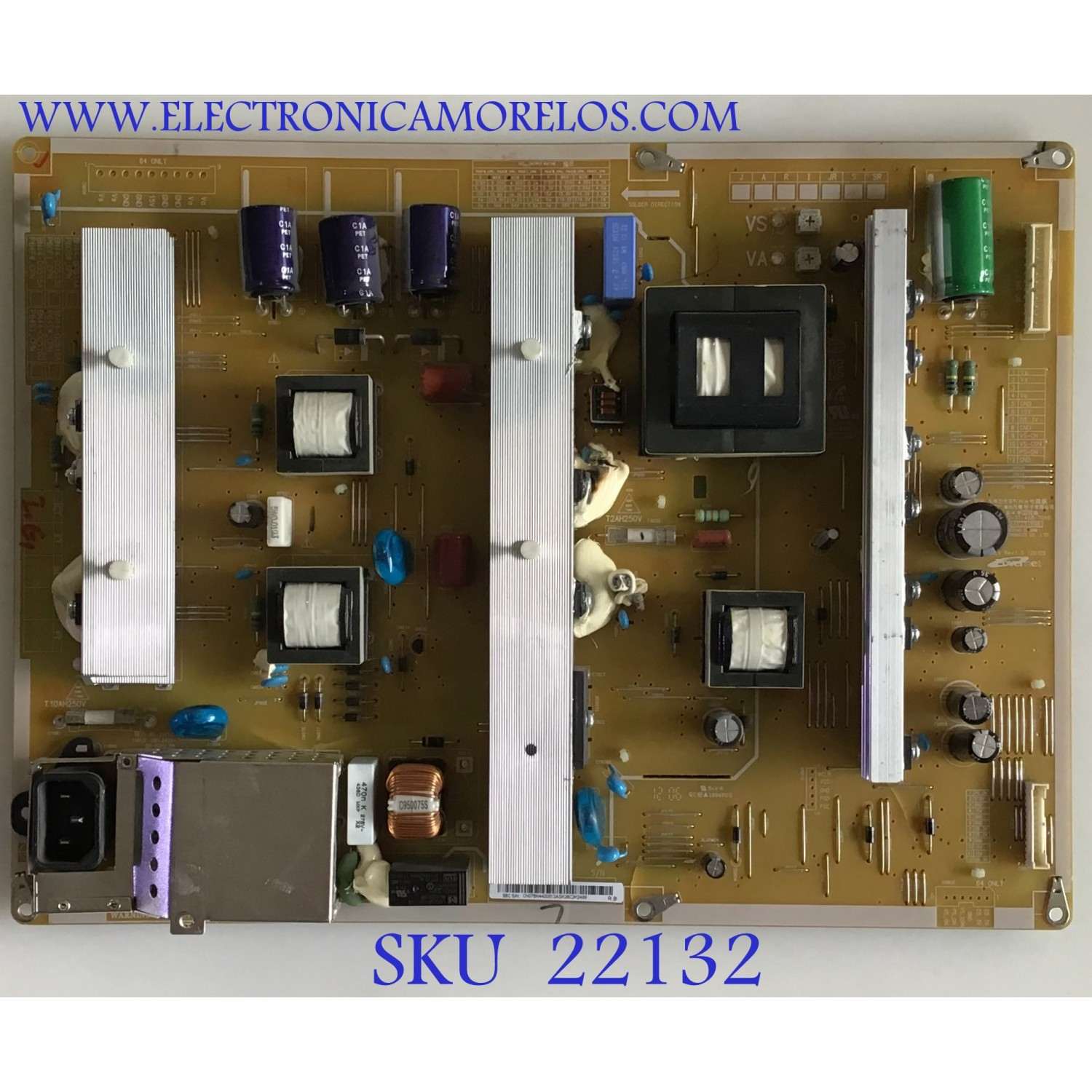 FUENTE DE PODER SAMSUNG / BN44-00513A / P60FW_CPN / BN4400513A / PANEL S60FH-YD01 / MODELOS PN60E6500EFXZA TW02 / PN60E530A3FXZA TS02 NOTA IMPORTANTE:TARJETA RETRABAJADA
