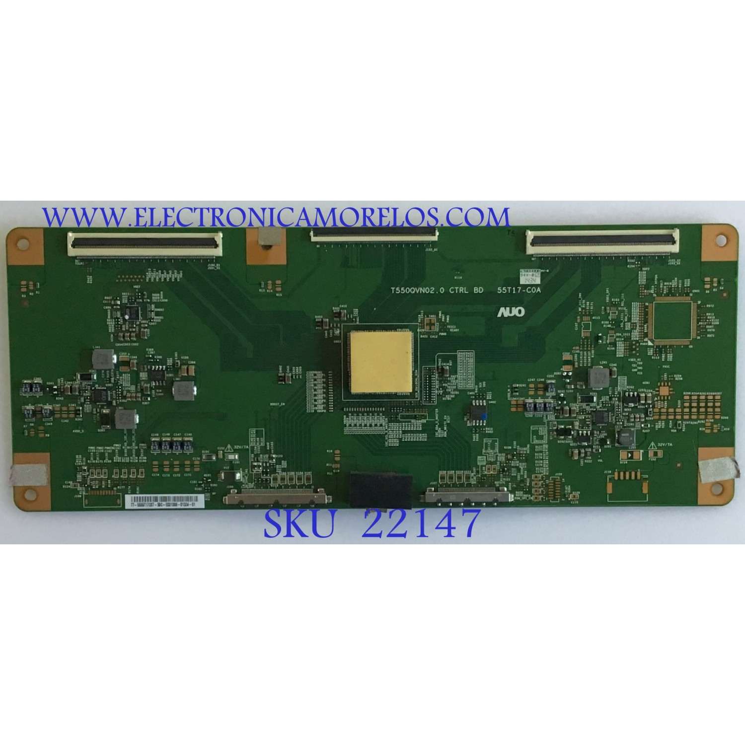 T-CON PANASONIC / 55.55T17.C07 / T550QVN02.0 CTRL / 55T17-C0A / 5555T17C07 / PANEL T550-W2B-DLED / MODELO TC-55CX420U