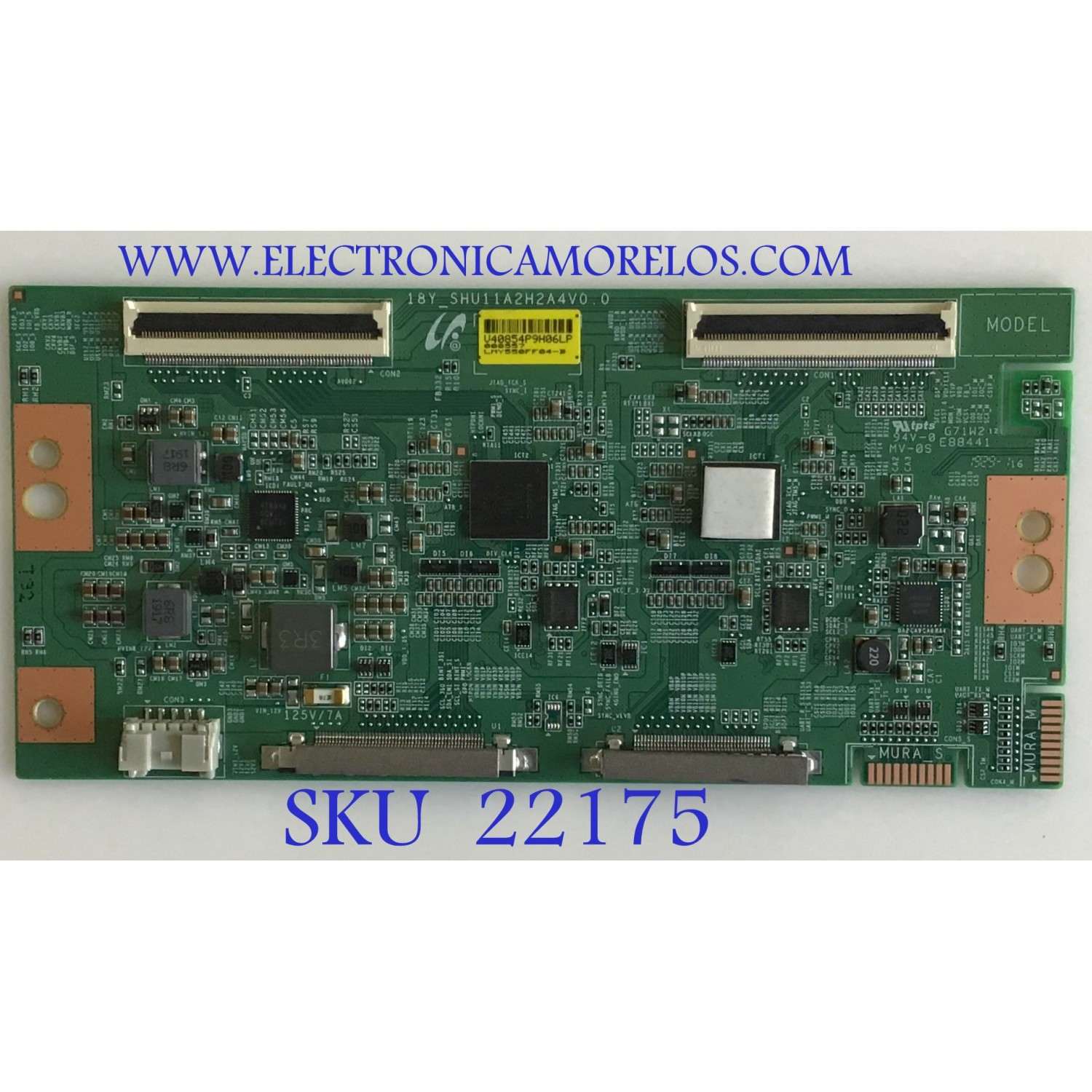 T-CON PARA TV SONY BRAVIA / NUMERO DE PARTE LJ94-40854P / 18Y_SHU11A2H2A4V0.0 / 40854P / PANEL YD8F007DND01B / MODELO XBR-55X900F / XBR55X900F