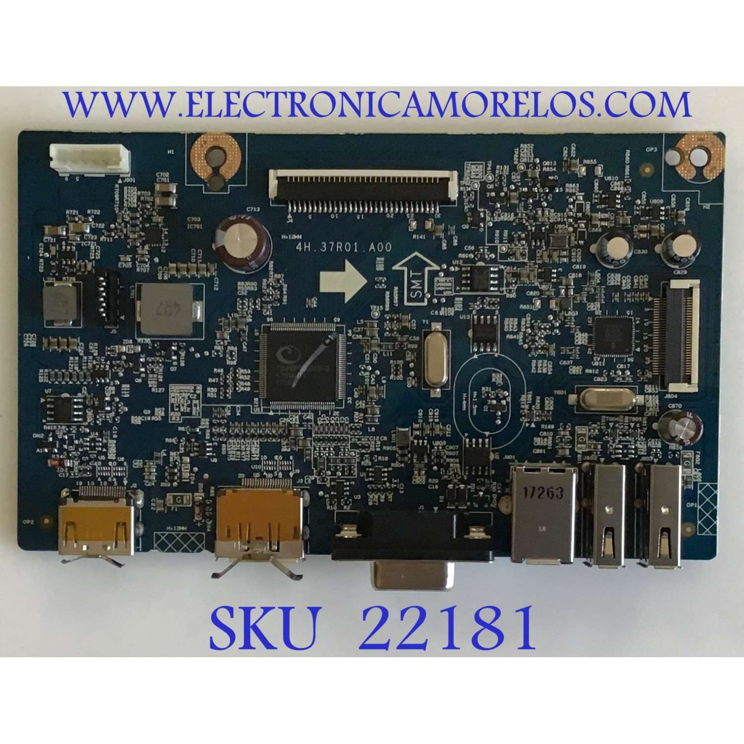 MAIN PARA MONITOR DELL / 5E37T01001 / 4H.37R01.A00 / 90121 / PANEL MV238FHM-N30 REV A00 / MODELO P2417HB