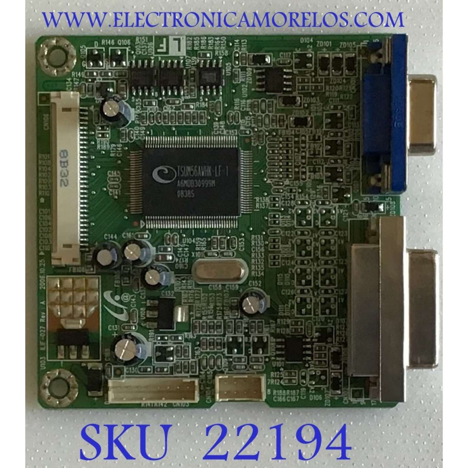 MAIN PARA MONITOR HP / 790871300A00R / 490481300600R / ILIF-027 REV:A / PANEL LM190WX1 (TL)(D1) / MODELO 19-INCH