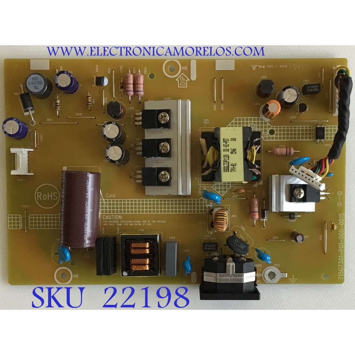 FUENTE DE PODER PARA MONITOR LENOVO / ED461SQCG / 715G7301-P01-000-001S / (Q)ED461SQCG / PANEL LTM238HL02 / MODELO T2424PA