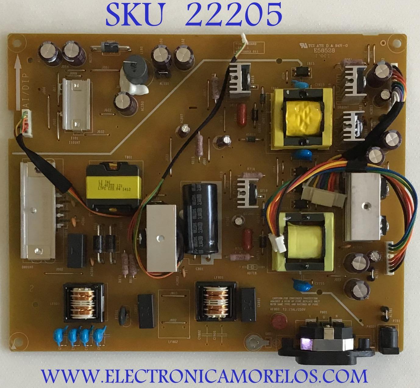FUENTE DE PODER PARA MONITOR DELL / 66.7U602.001G / 48.7U603.011 / L2237-1 / 23756869 / MODELO U2913WM