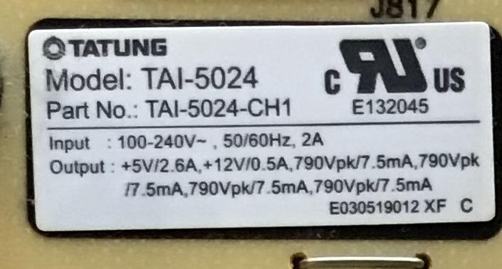 FUENTE DE PODER PARA MONITOR HP / TAI-5024-CH1 / PWB-1277-01 / TAI-5024XXXX / PANEL LM215WF1 (TL)(B1) / MODELO 2159M - Imagen 2
