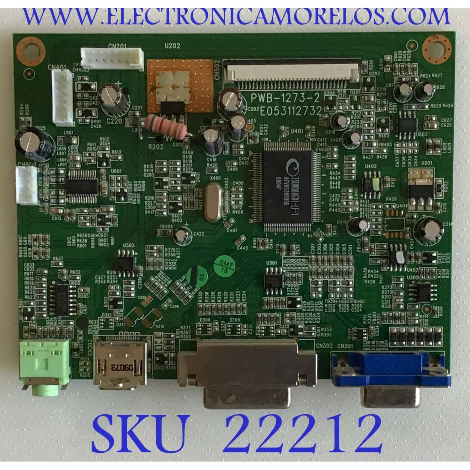 MAIN PARA MONITOR HP / PWB-1273-2 / E053112732 / PANEL LM215WF1 (TL)(B1) / MODELO 2159M
