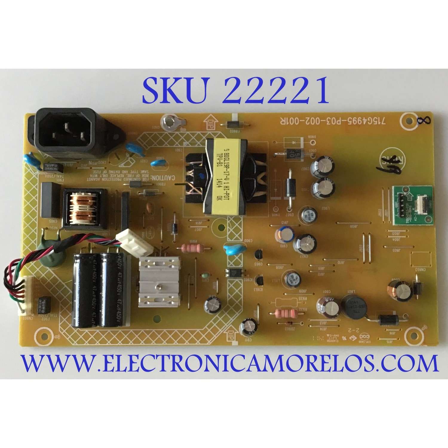 FUENTE DE PODER PARA MONITOR ASUS / PLPCDD561AQCB / 715G4995-P03-002-001R / PANEL LM230WF3(S2)(G2) / MODELO 23"