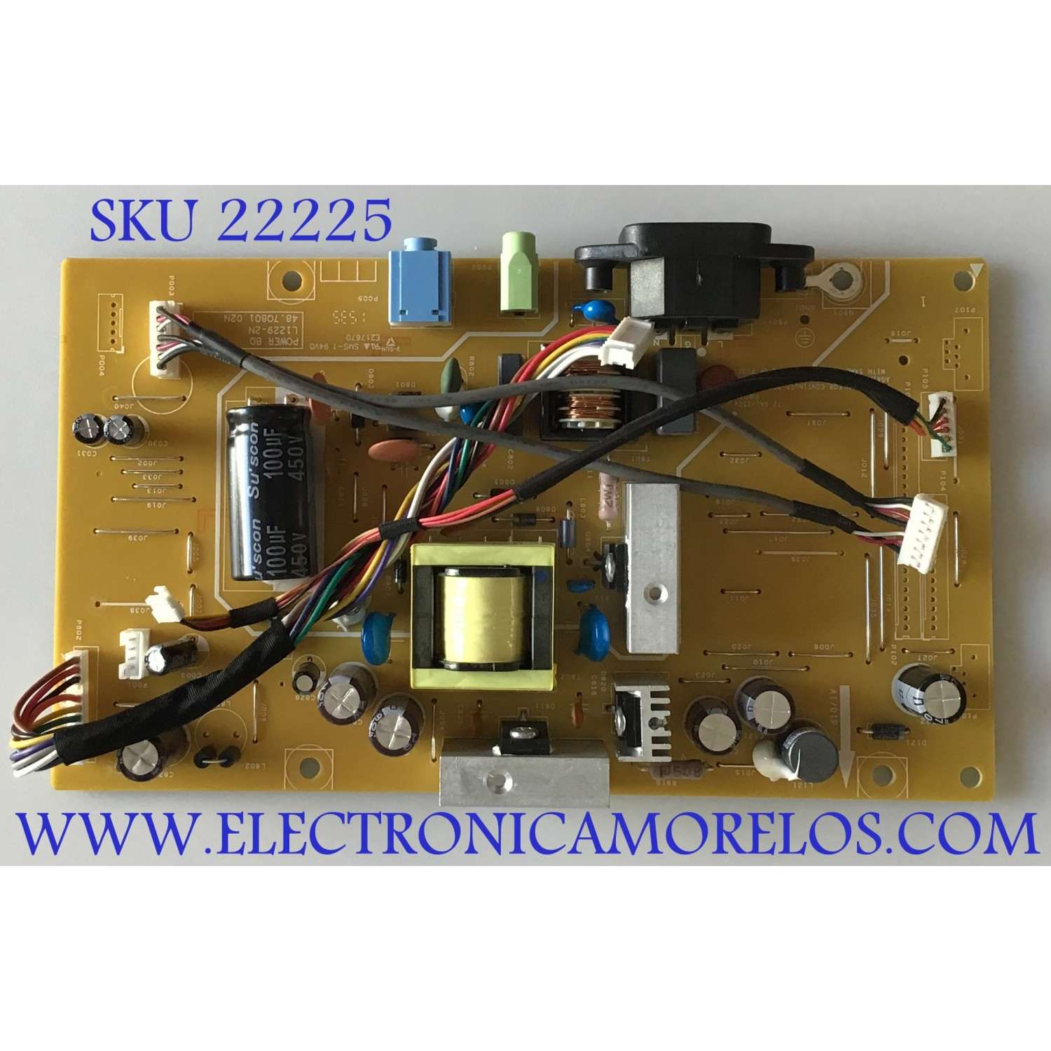FUENTE DE PODER PARA MONITOR VIEWSONIC / 48.7Q801.02N / L1229-2N / PANEL M270HGE -L30 REV. C2 / MODELO VX2703MH-LED