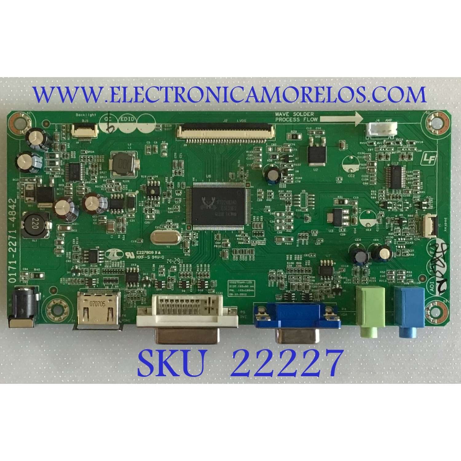 MAIN PARA MONITOR VIEWSONIC / 3523-0652-0150 / 0171-2271-4842 / PANEL RB5LM230WFA (SA)(Q3) / MODELO VX2370SMH-LED