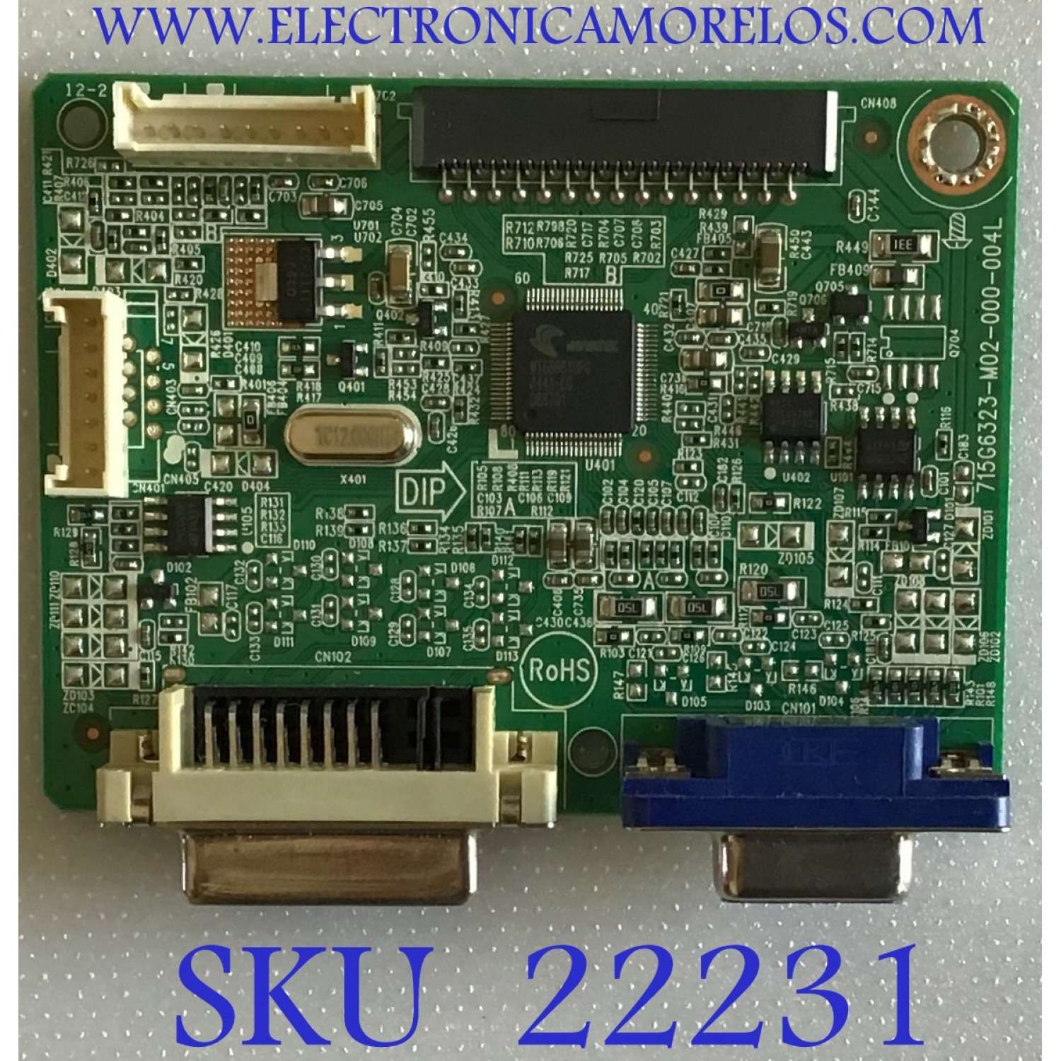 MAIN PARA MONITOR VIEWSONIC / GQECB0VV031 / 715G6323-M02-000-004L / (Q)GQECB0VV031000Q / PANEL TPM215HW01-HTN01 / MODELO VA2246M-LED