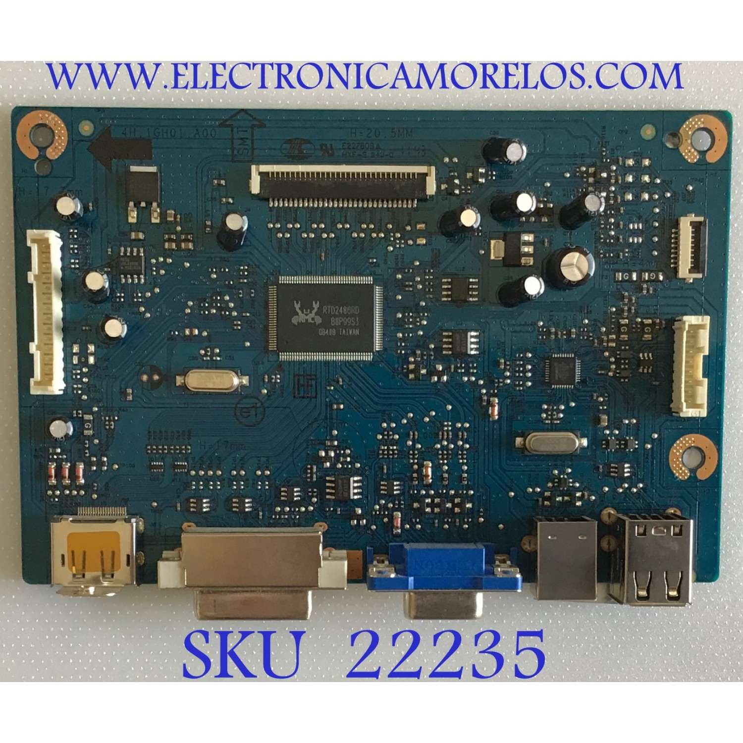 MAIN PARA MONITOR DELL / 5E1GH01001 / 4H.1GH01.A00 / 919323 / PANEL LM240WU8 (SL)(A2) / MODELO U2412MB