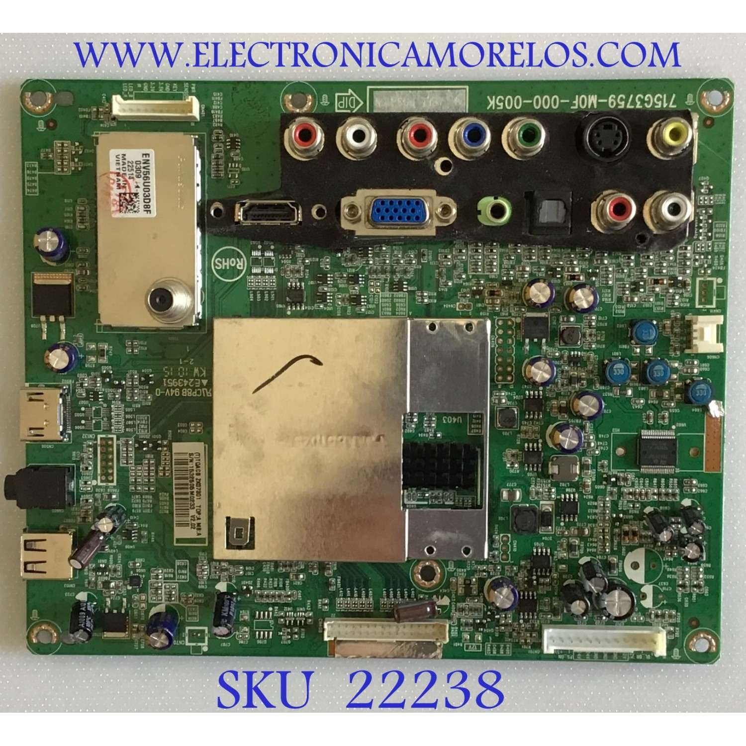 MAIN AOC / TQACBZKD7301 / 715G3759-M0F-000-005K / (T)TQACBZK07301 / PANEL TPM215HW01-H1L01 REV:C1D / MODELO LE22H067