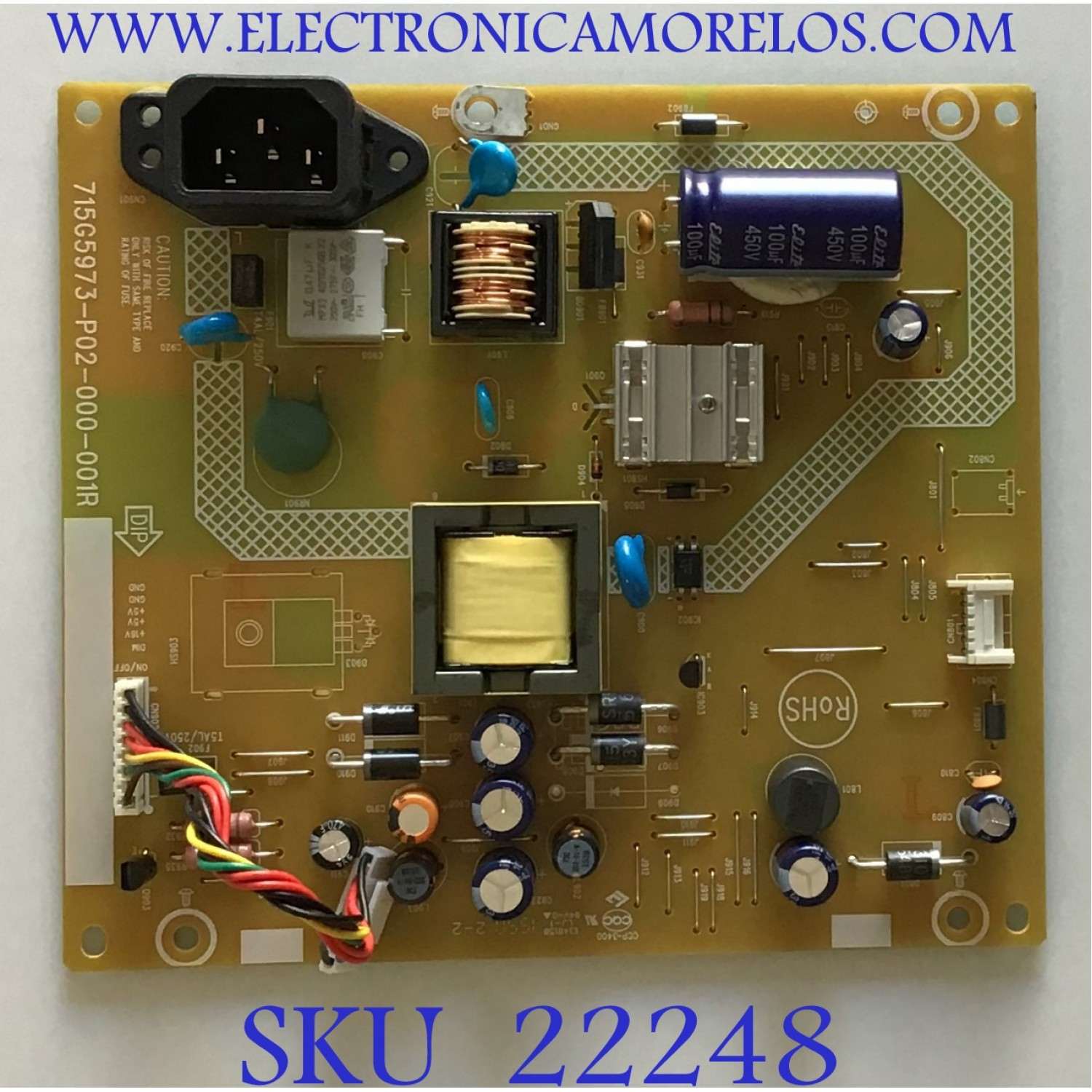 FUENTE DE PODER PARA MONITOR ASUS / ED501UQX8 / 715G5973-P02-000-001R / (Q)ED501UQX8 / PANEL LTM230HT12 / MODELO VS238H-P