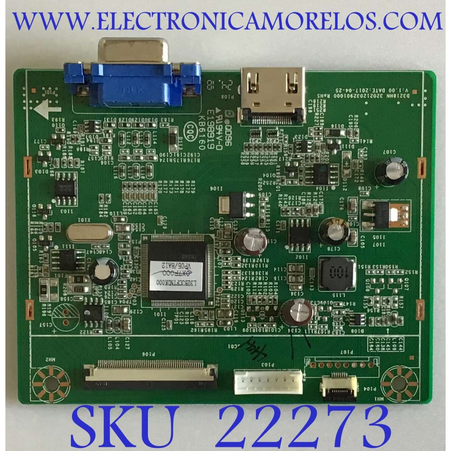 MAIN PARA MONITOR DELL / 201L32BUCFTNDK000 / 320212032901000 / KB6160 / PANEL BOEA320WU1 / MODELO D3218HNO