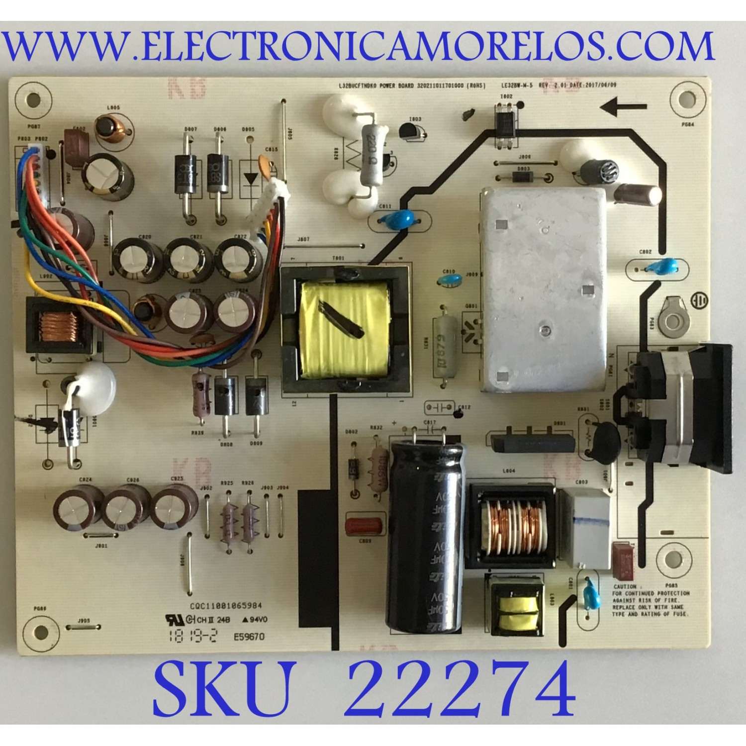 FUENTE DE PODER PARA MONITOR DELL / 204L32BUCFTNDK001 / 320211011701000 / CQC11001065984 / PANEL BOEA320WU1 / MODELO D3218HNO