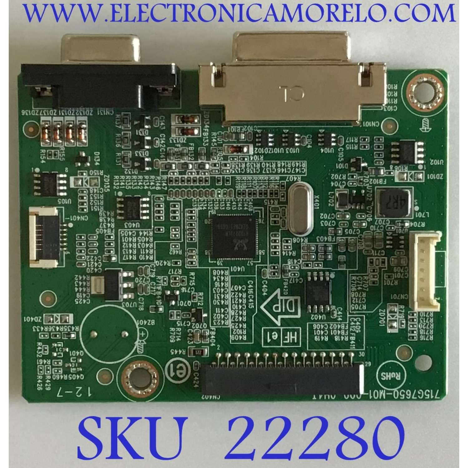 MAIN PARA MONITOR DELL / FFCB0DL096 / 715G7650-M01-000-0H4I / (F)FFCB0DL0960000 / PANEL LM230WF9 (S1)(B1) / MODELO S2316M