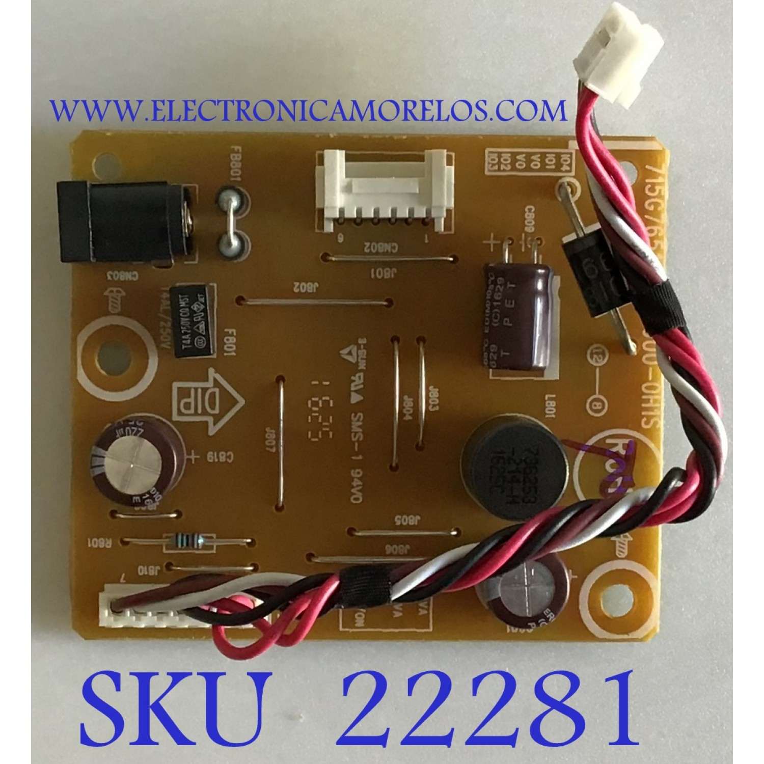 FUENTE DEPODER PARA MONITOR DELL / 715G7651-P01-000-0H1S / PANEL LM230WF9 (S1)(B1) / MODELO S2316M